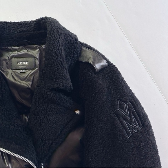 Mackage Rune Moto Sherpa Down Puffer Jacket - Picture 11 of 16